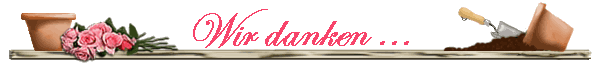 Wir danken ...